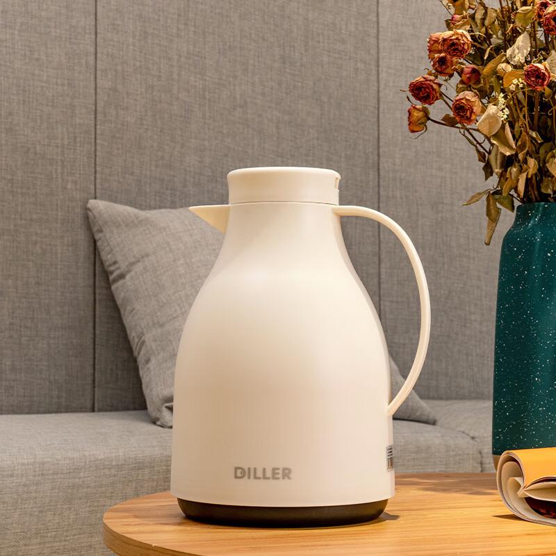 Diller 1.5L Glass Lined Press-Type Insulated Pot