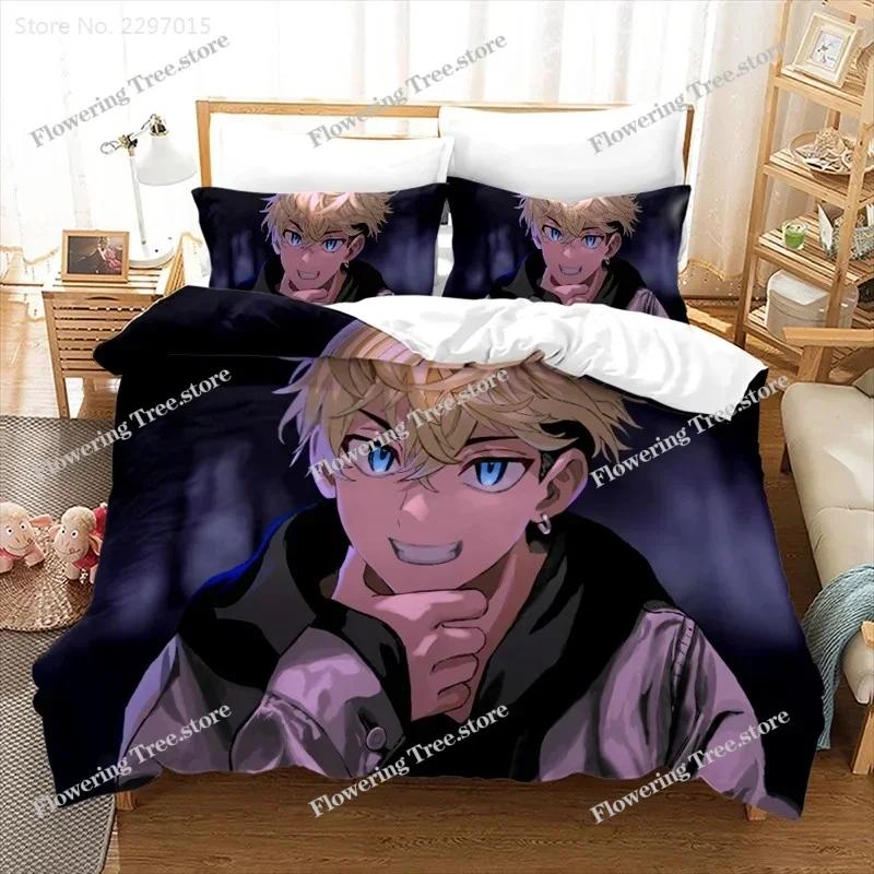 Anime Tokyo Revengers Duvet Cover Sets with Pillowcase Draken Ryūgūji Ken Mikey Sano Manjirō 3d Bedding Set Twin Queen King Size