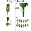 Artificial Plant in Pots Fake Plants Indoor Outdoor, Faux Potted Tree Tropical Palm Floor Plants for Home Office Living Room Bedroom Decor