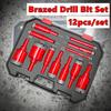 6-35mm Hole Saw Kit with Hand Tools, Granite, Tile, Ceramic12pcs Diamond Drill Bit Set for Glass, Marble & Stone