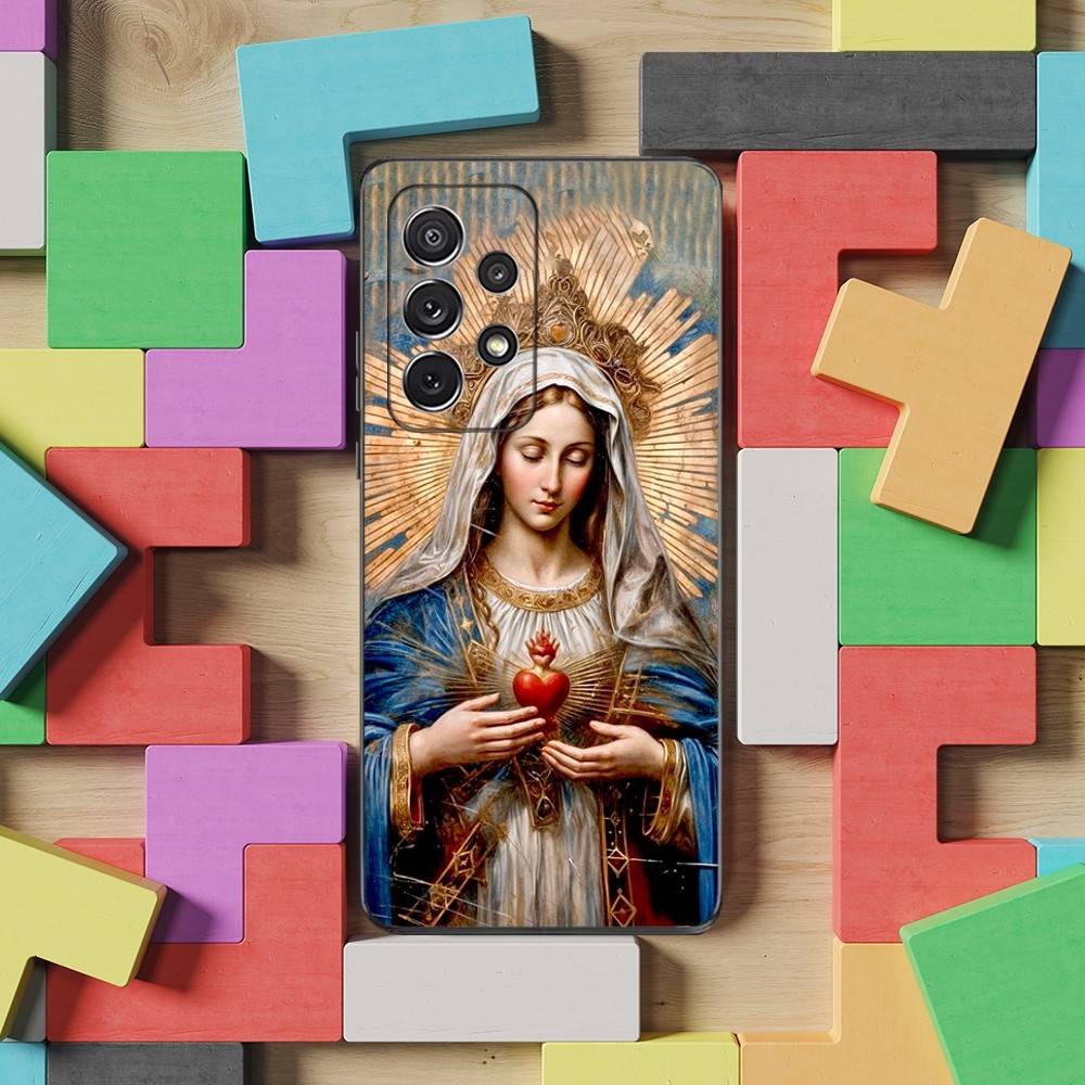 Virgin De Guadalupe For Samsung S9,S10,S20,S10,S21,S25,S24,S23,Ultra,FE,Plus,Lite,Soft Silicone Black Case