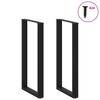 Vidaxl Nogi Do Stolika Kawowego, 2 Szt., Czarne, 60X(110-111) Cm, Stal