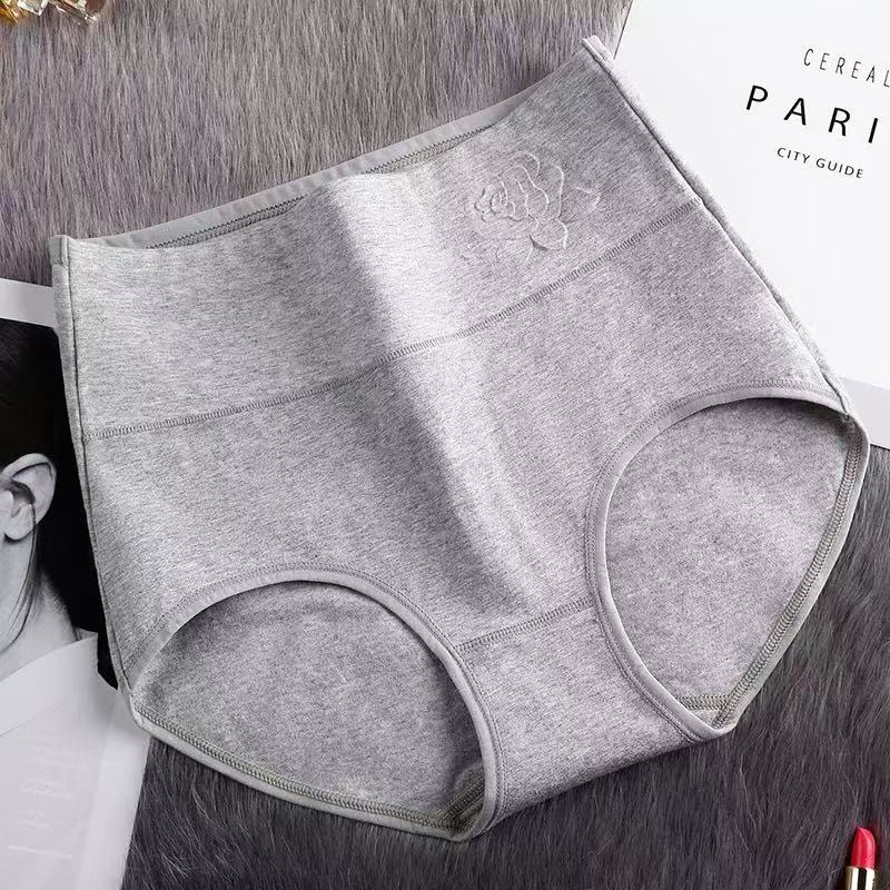 Big Size Women Spring and Autumn Pure Cotton Postpartum Abdominal Lift Hip High Waist Briefs