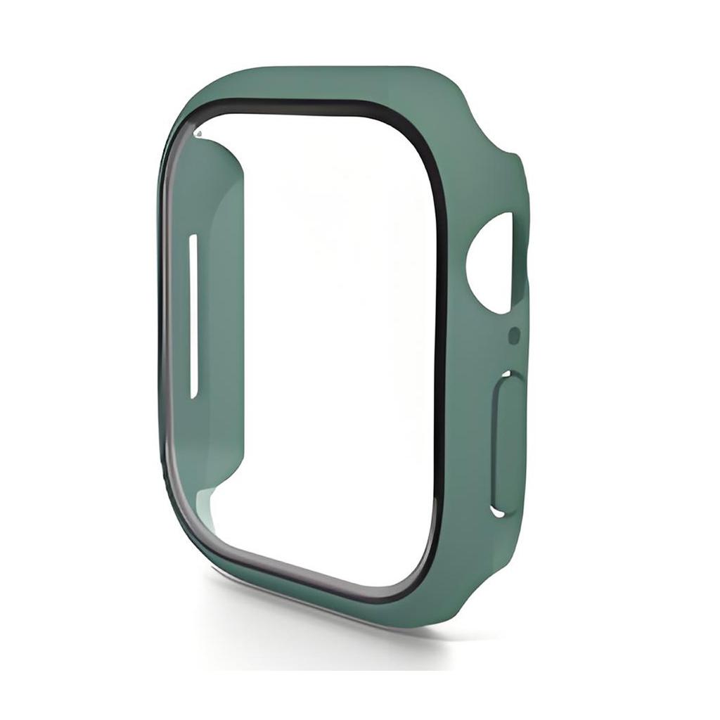 For Apple Watch Series 11/10 42mm Watch Case ENKAY HAT PRINCE Rubberized Hard PC Cover with Tempered Glass