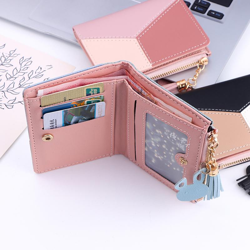 Short Tassel Wallet Women Purse Mini Coin Purse Card Pocket Zipper Clutch Bag