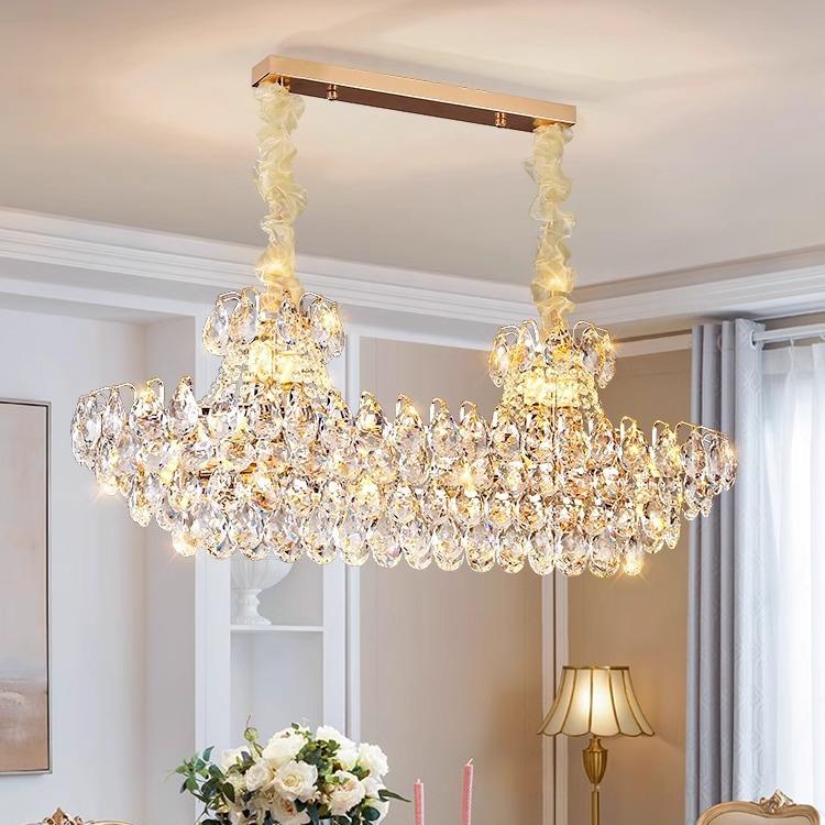 Luxurious Post-Modern Crystal Chandelier for Living Room, Lobby, or Restaurant