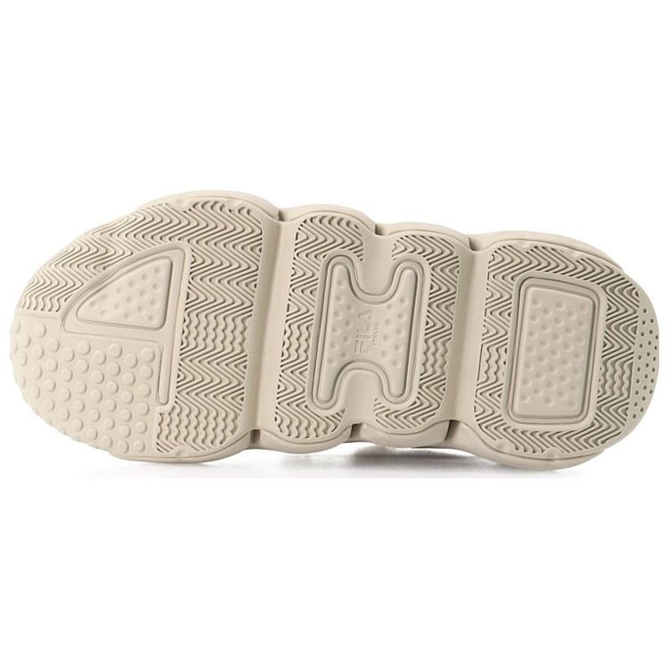 Fila Panini Casual Comfortable Second Generation Shock Absorbing Durable Low Top Retro Basketball Shoes Women Sneaker Oatmeal F12W141223FOC