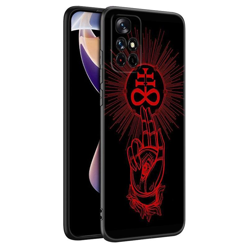 Pentagram 666 Demonic Satanic Black Silicone Phone Case For Xiaomi Redmi Note 10 11 11S 12 13 4G 8 9 11T Pro 5G + 8T 9S 10S 12S
