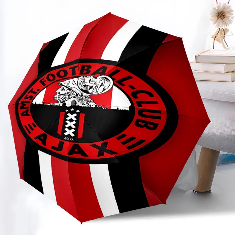 Printed AFC Ajax Printed Folding Umbrella,Outdoor,Leisure,And Travel Umbrella,Durable Umbrella Fabric,Birthday And Holiday Gift