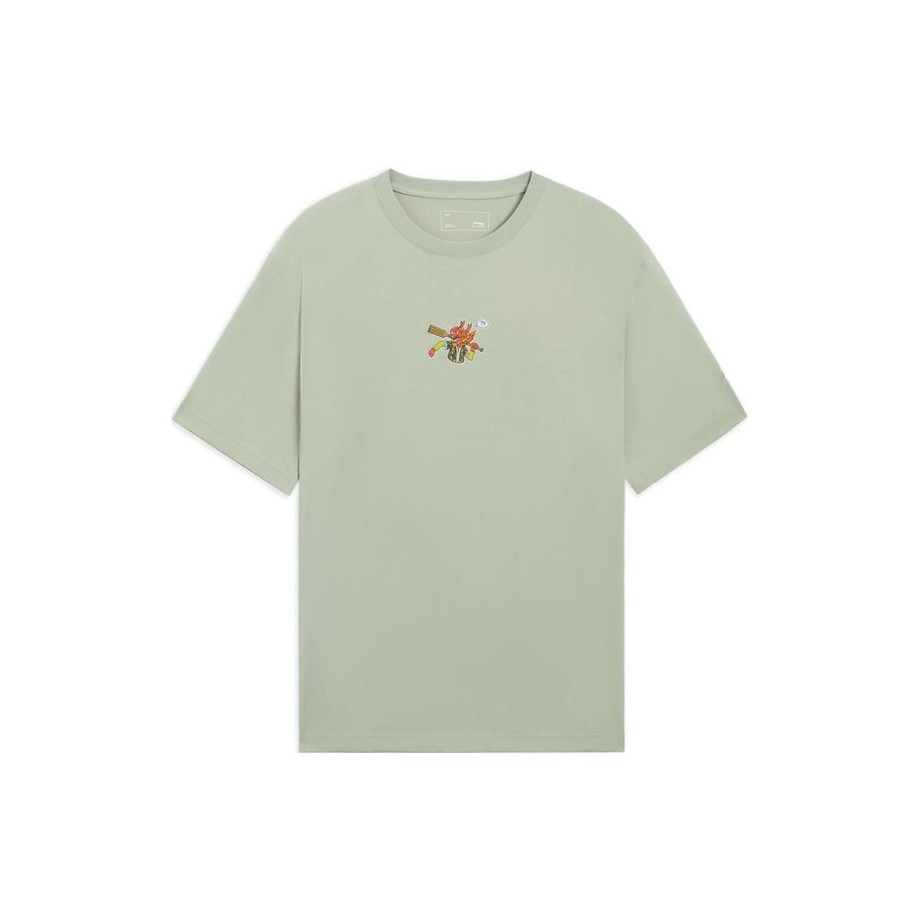 Li-Ning Cartoon Graphic T-shirt 'Green' Men's AHSS367-5