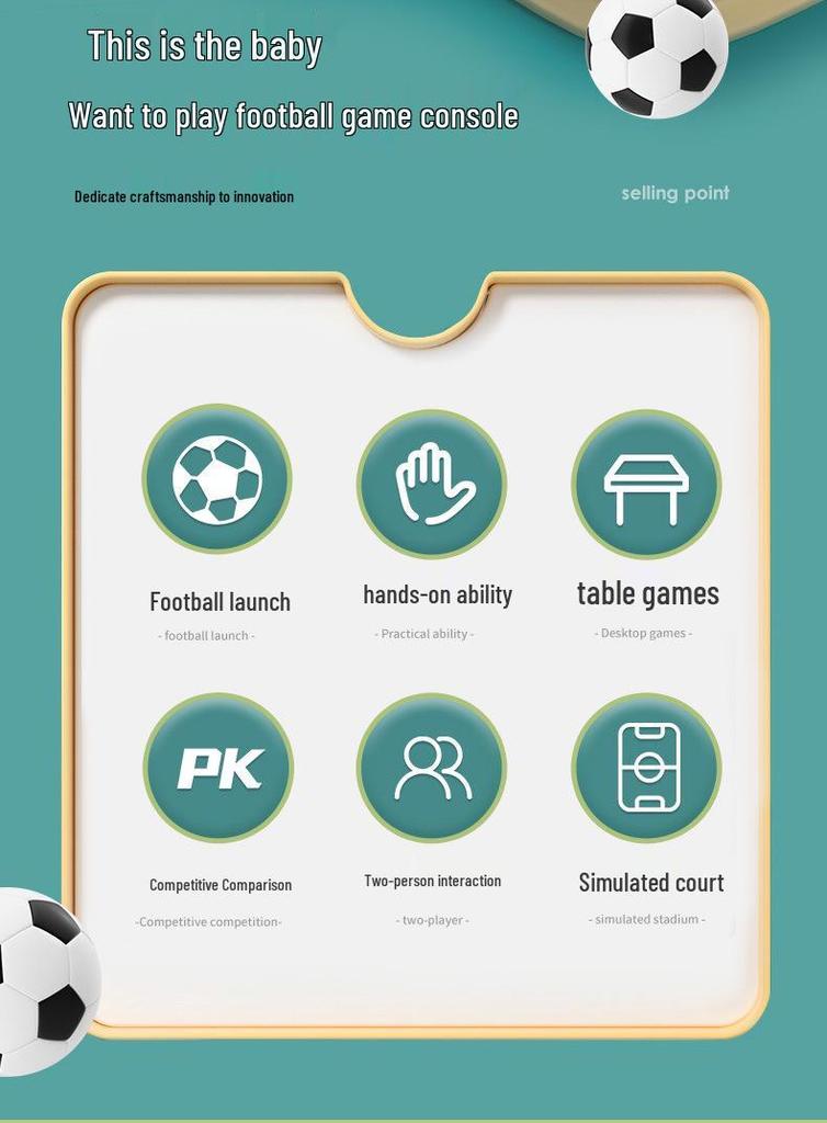 Educational Table Football Game for Kids: Handheld, Two-Player Board for Parent-Child Interaction, Ages 3-8