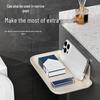 Compact Wall-Mounted Foldable Bathroom Storage Shelf for Clothes and Toiletries