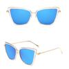Metal Retro Oversized Sunglasses Women Sexy Cat Eye Luxury Sun Glasses Female Black Gradient Vintage Ladies Oculos De Sol
