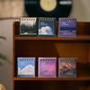 2026 Mini Calendar Office School Supplies Creative Retro Scenery Cover Calendar Planner Desk Accessories Decoration Gift