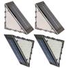 2 Pack Solar Stair Lights Waterproof IP65 Solar Step Lights Outdoor Triangle Stair Lamp for Deck Balcony Wall Patio & Pathway