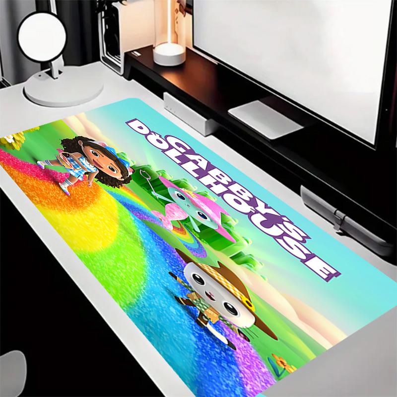 Gabby's Dollhouse Theme Premium Non-slip Mouse Pad with Stitched Edges,Durable Rubber Material,for Desktop & Gaming Great Gifts