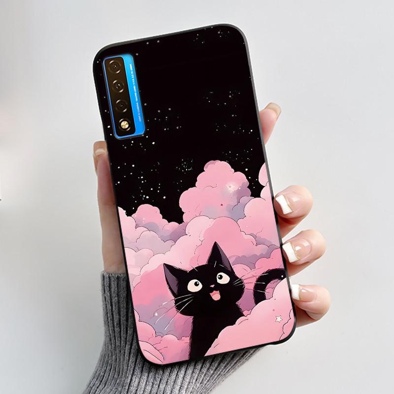 Case For TCL 20S 20L 20L+ 20 Pro 5G Luxury Cute Love Rabbit Funny Black Soft Silicone Phone Case For TCL20 20Pro 5G Back Cover