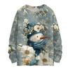 Women's Casual Long Sleeve Woolen Christmas Sweatshirt Fall  Vacation Long Sleeve Pullover