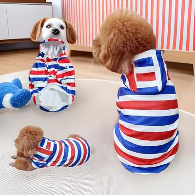 Canopy Same Hooded Sweater with Thin Velvet Dog Sweater Inside Elastic Puppy Sweater Fleece Teddy Dog Clothes