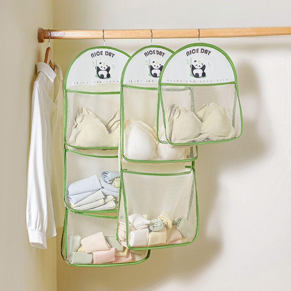 

with Hook Hanging Storage Bag Large Capacity Socks Storage Bag for Socks Brown-1layer