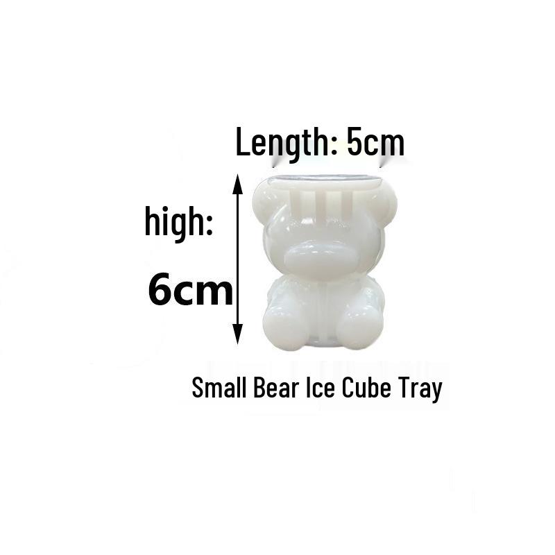 Influencer Bear Rose Silicone Ice Mold - Easy Release, Food-Grade Creative Ice Tray