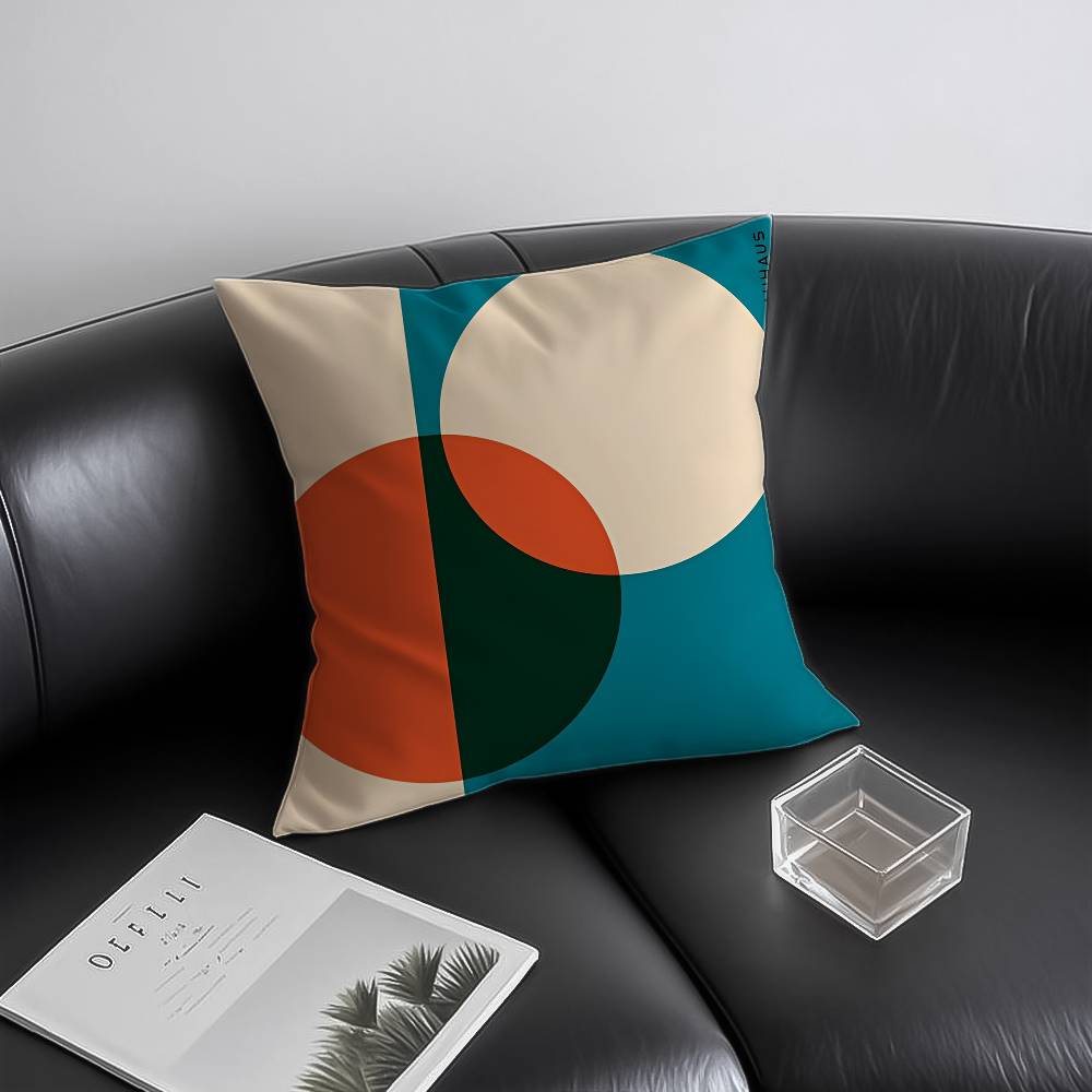 Abstract Geometry Line Modern Pillow Case Anti-dustmite Invisible Zipper Sofa Bed
