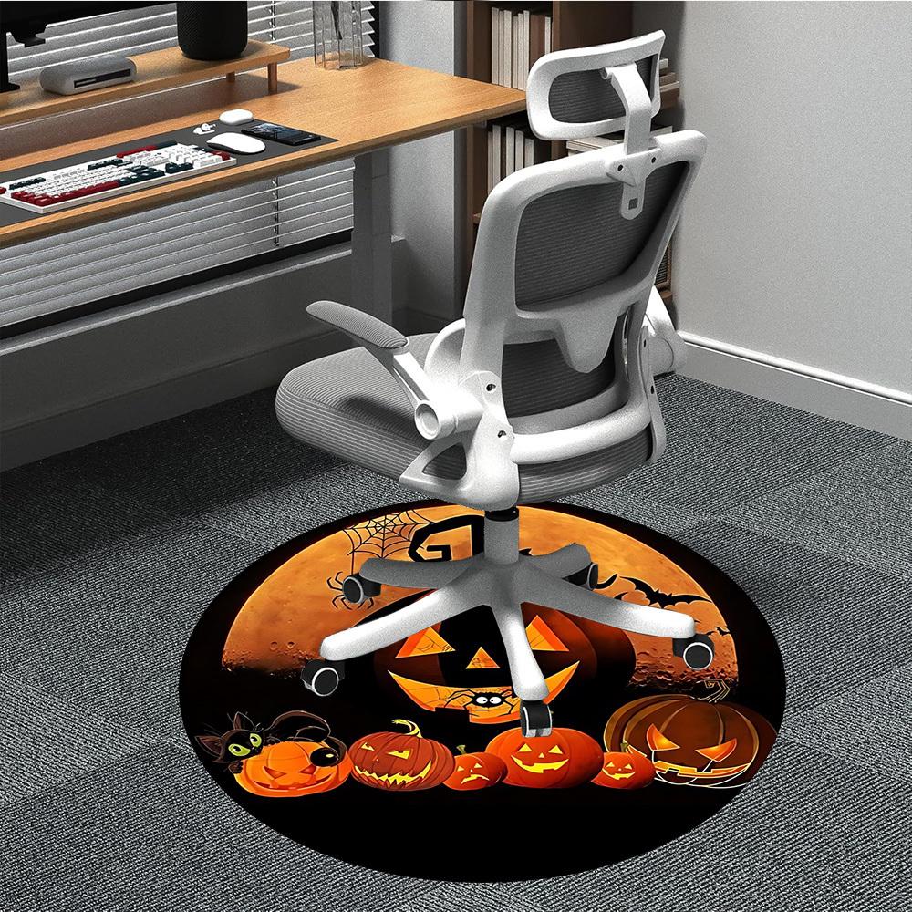 

1PC Halloween Pumpkins Chair Carpet for Office Non-Slip, Lightweight, Machine Washable Rug for Office, Sleeping, Room - Holiday Decoryy251009115 80cm by 80cm