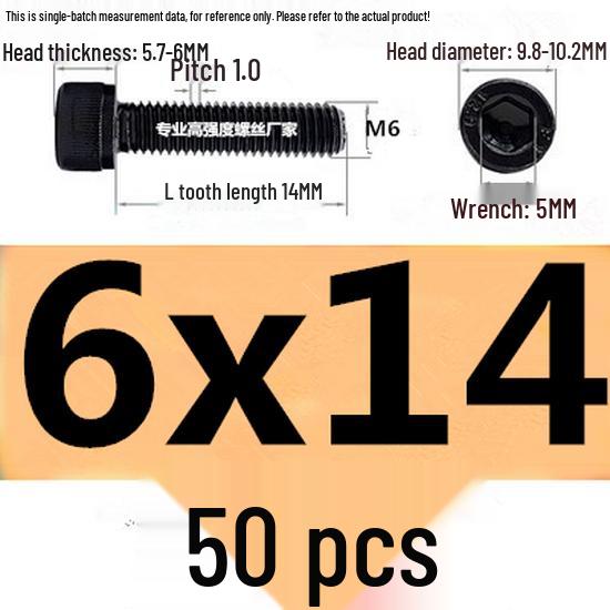 High-Strength Grade 12.9 Internal Hex Head Screws M1.4-M20