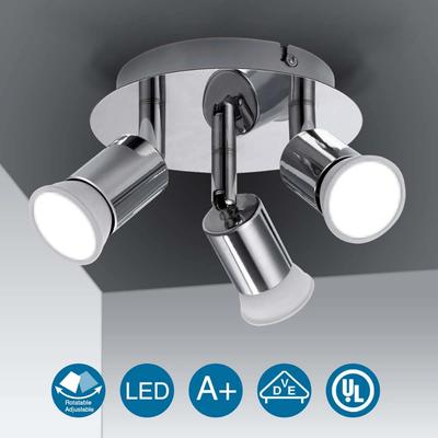 Nordic LED Ceiling Light Iron Rotatable Multihead Lighting for Bedroom Living Room Dining Room Hallway Decor Fixture