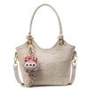 2025 new casual niche cute print high-end portable bucket bag fashionable women's commuter style messenger bag