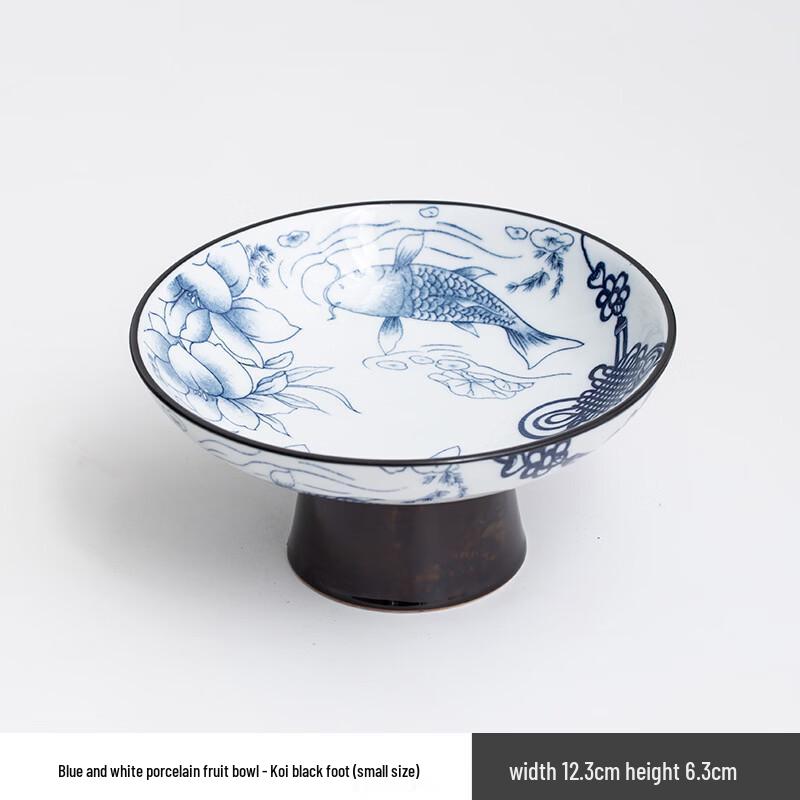 Zhishi Retro Blue and White Ceramic Fruit and Snack Plate