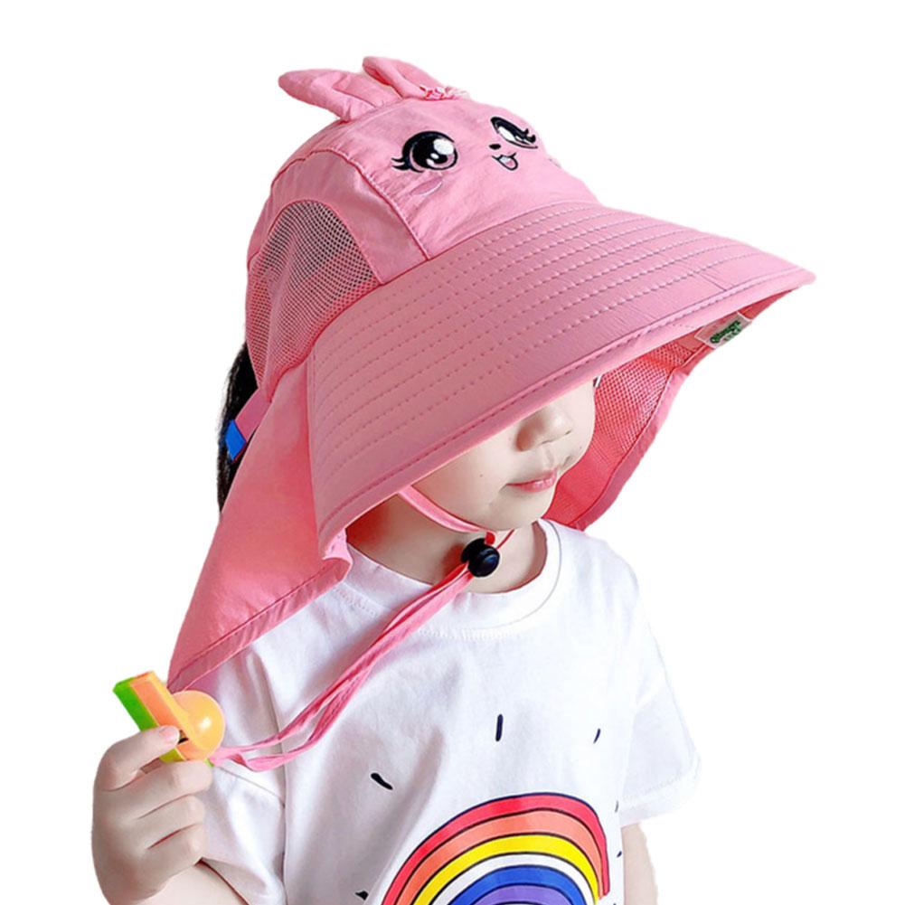 Kid Hat Summer Cap Sun Thin Breathable Large Brim Fisherman Hat Children UV Protection Going Out Beach Sun Caps