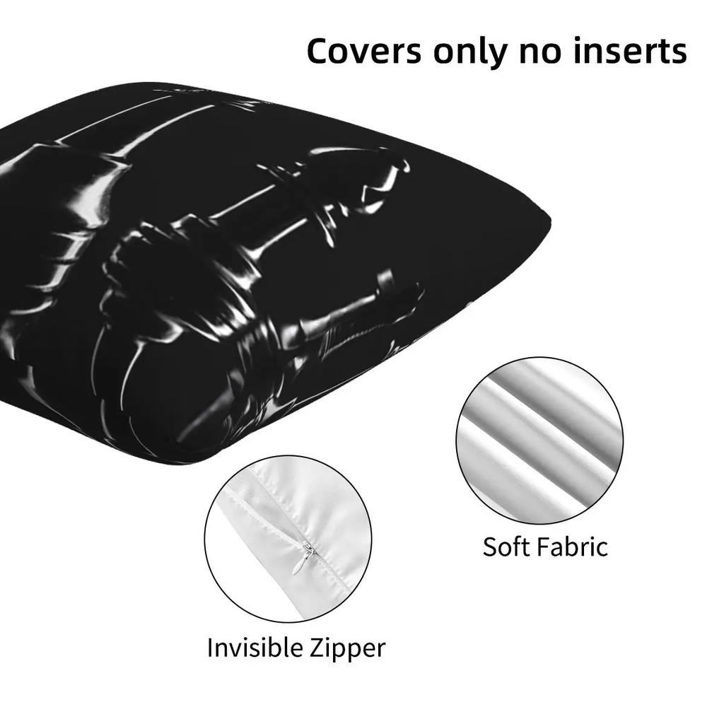 Black King Chess The-Chessboard 9 2 Pcs Square Pillowcase Pillow Cover Cushion Decor Comfort Throw Pillow For Home Car