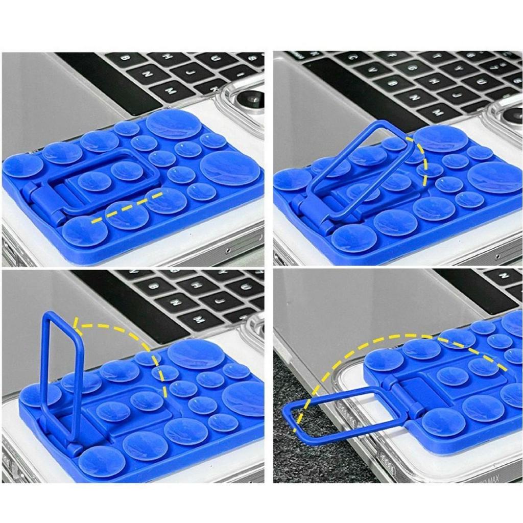 Multi-Functional Silicone Folding Suction Cup Phone Stand & Anti-Slip Back Sticker