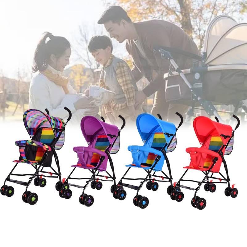 Stroller Ultra Kids Lightweight Foldable Convertible Seat One Button Rotation