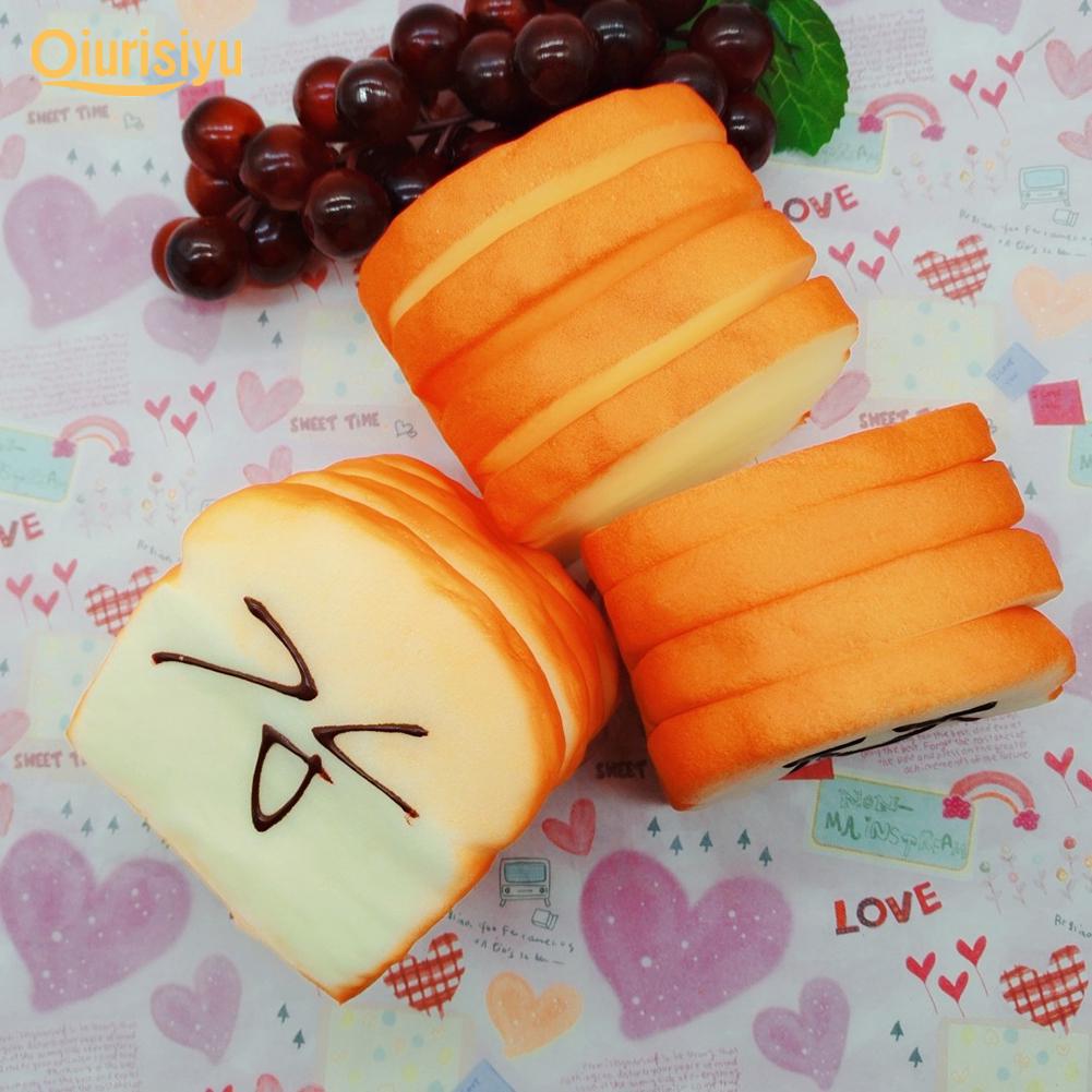 Toast Bread Expression Card Cellphone Holder Hand Pillow