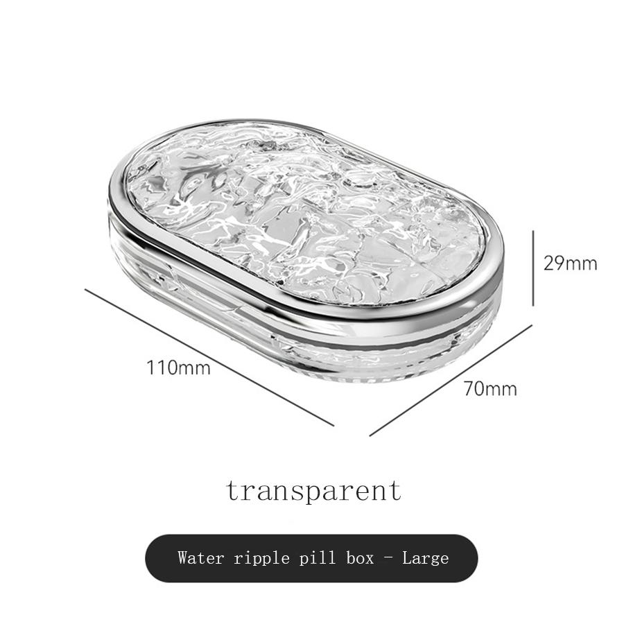 Water Ripple Pill Box Small Pill Box Daily Pill Box Organizer Travel Pill Container 4/6 Compartment Pill Holder Mini Pill Box