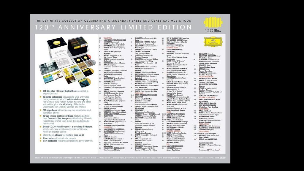 120 Years of Deutsche Grammophon The Anniversary Edition -
