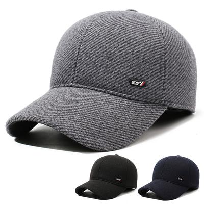 Hat Men's Winter Warm Cap Middle-Aged and Elderly Winter Outdoor Ear Protection Baseball Cap Dad Cap