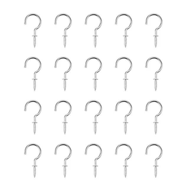 Mini Ceiling Screw Hooks Iron Hanger for Outdoor String Lights Hanging Plants Mug Arts Decorations Cup Extend Hooks