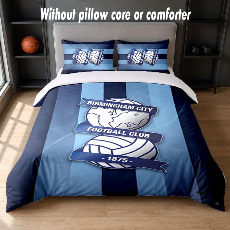 Birmingham City Design Bed Bedding Set 1 Duvet Cover + 2 Pillowcases Soft Breathable Household Bed Linens