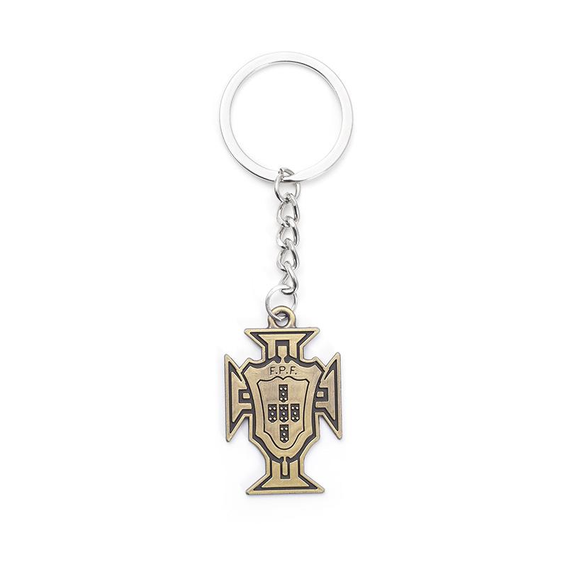 2026 Soccer Team Badge Keychain, National Team Zinc Alloy Key Ring with World Cup Logos, Durable Metal Car Accessories for Football Fans