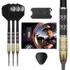 Target Japan PYRO GEN11 Mitsumasa Hoshino 90% Tungsten Steel-Tip Darts Set, 22g, K-Flex No. 6 Shape Flights and Shafts, SWISS BLACK NANO POINT 30mm (P