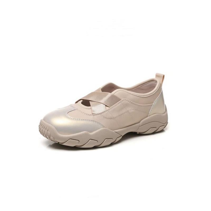 Autumn ballet style white shoes women's new versatile single shoes streamer trend brand