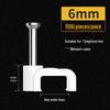 Steel Nail Round Plastic Cable Clip for Wire Management and Network Organization