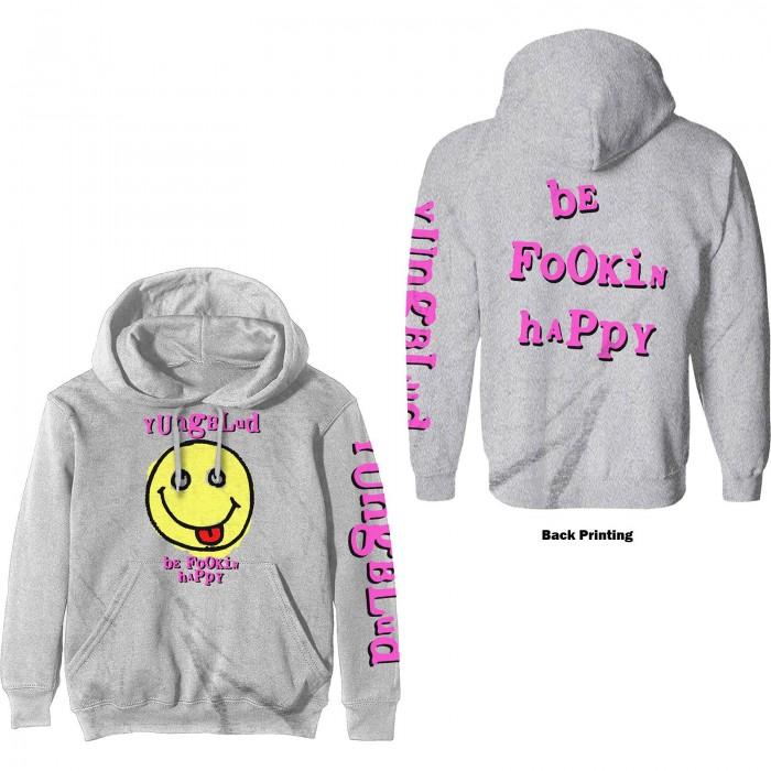 Moletom com capuz Yungblud unissex adulto Raver Smile XL branco