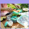Portable Double Layer Bento Box With Dividers For Office Lunches And Picnics