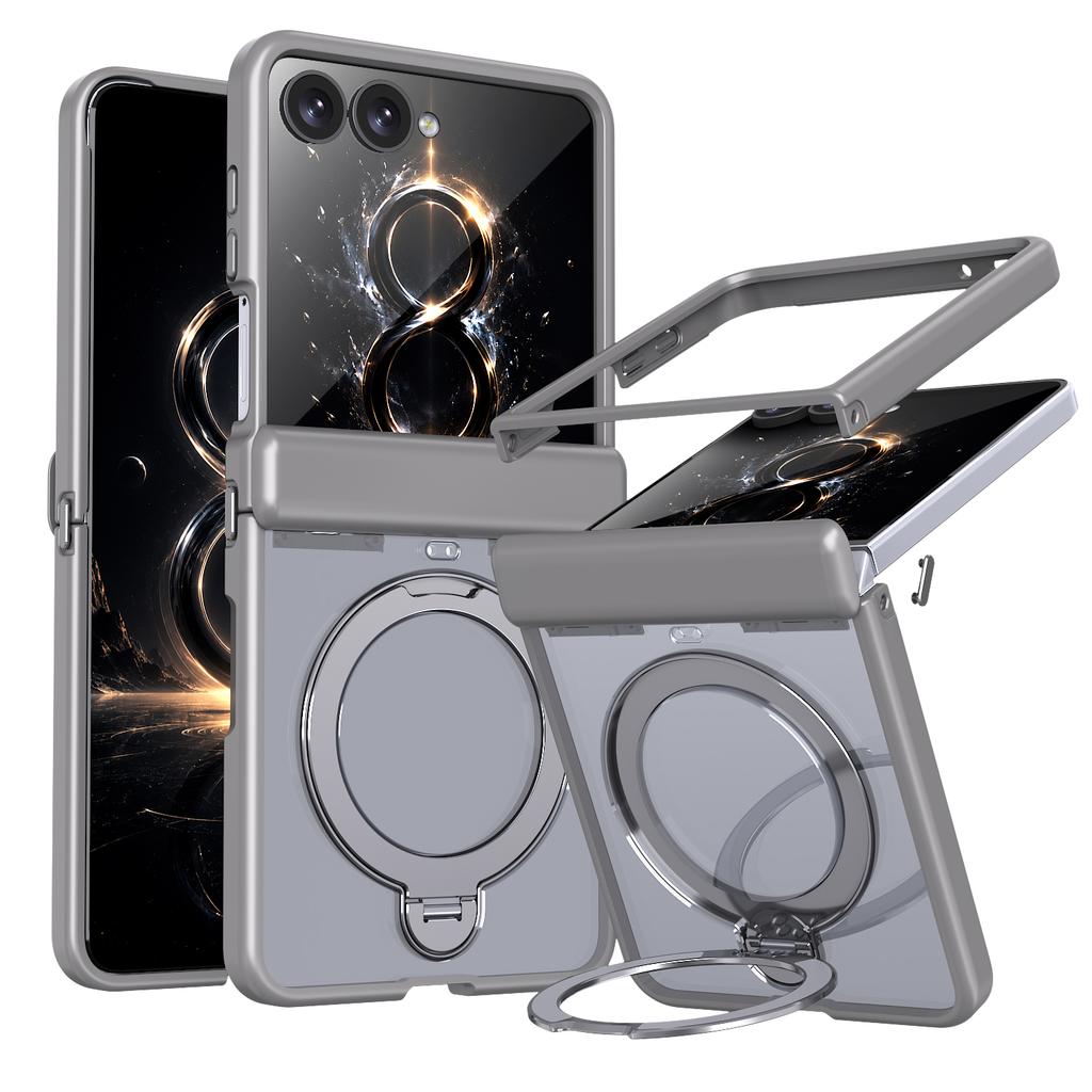 360 Rotating Magnetic Kickstand Skin Feel Case for Samsung Galaxy Z Flip 8 Shockproof for Magsafe Axis Protection Slim fit Cover