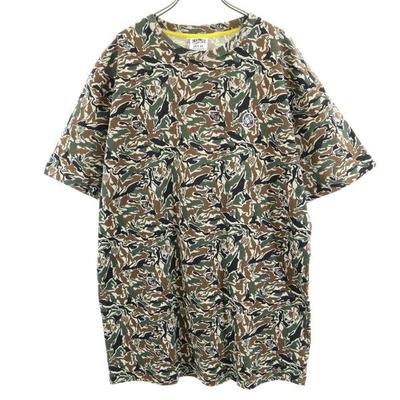 Kamuflaj Kısa Kollu Bisiklet Yaka T-shirt XL Erkek Kullanılmış