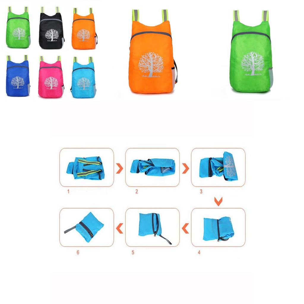 Durable Folding Packable Lightweight Travel Hiking Backpack With Adjustable Straps